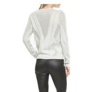 Design Lab Fringe Boho Sweater Crochet Top